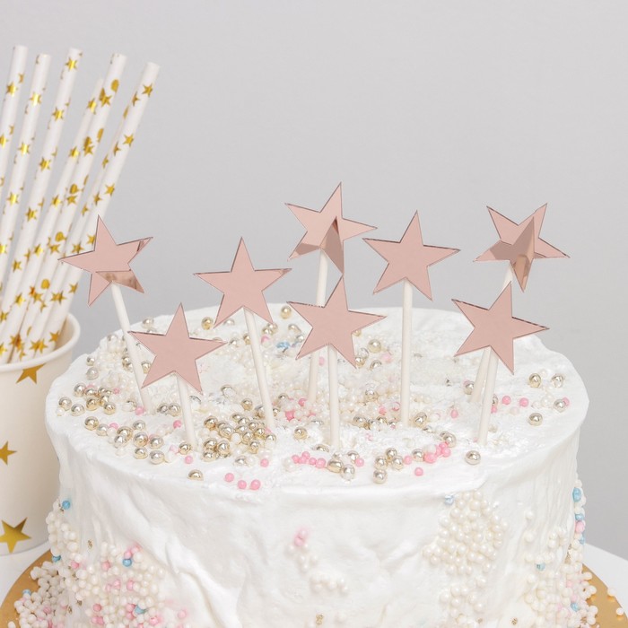 Набор топперов «Звезды», 8 шт, цвет серебряный
Набор топперов «Звезды», 8 шт, цвет серебряный