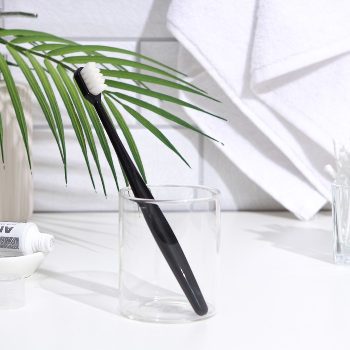 Сверхмягкая зубная щётка, 10000 щетинок, 8 зон, чёрная
Сверхмягкая зубная щётка, 10000 щетинок, 8 зон, чёрная