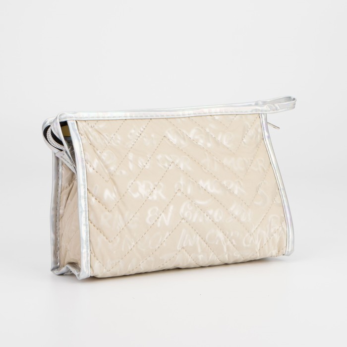 Косметичка на молнии, цвет бежевый
Косметичка на молнии, цвет бежевый