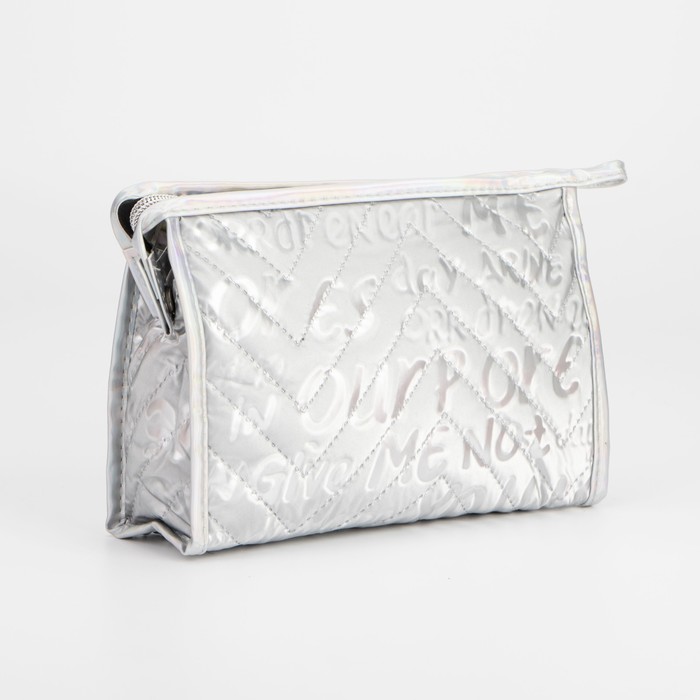 Косметичка на молнии, цвет серебряный
Косметичка на молнии, цвет серебряный