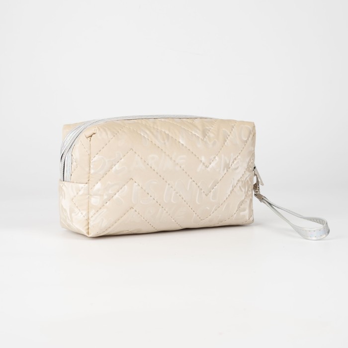 Косметичка на молнии, цвет бежевый
Косметичка на молнии, цвет бежевый