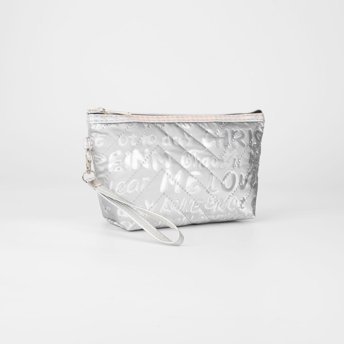 Косметичка на молнии, цвет серебряный
Косметичка на молнии, цвет серебряный