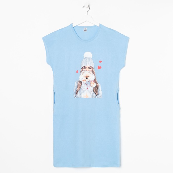 Платье домашнее женское, цвет голубой, размер 48
Платье домашнее женское, цвет голубой, размер 48