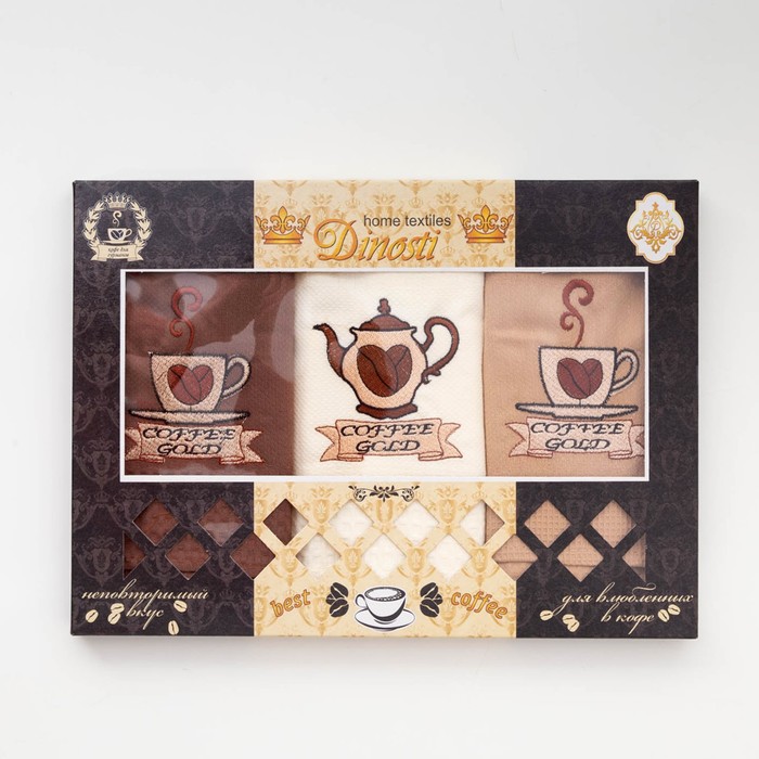 Набор вафельных полотенец Кофе GOLD 50х60 см, 100% хл, 3 шт
Набор вафельных полотенец Кофе GOLD 50х60 см, 100% хл, 3 шт