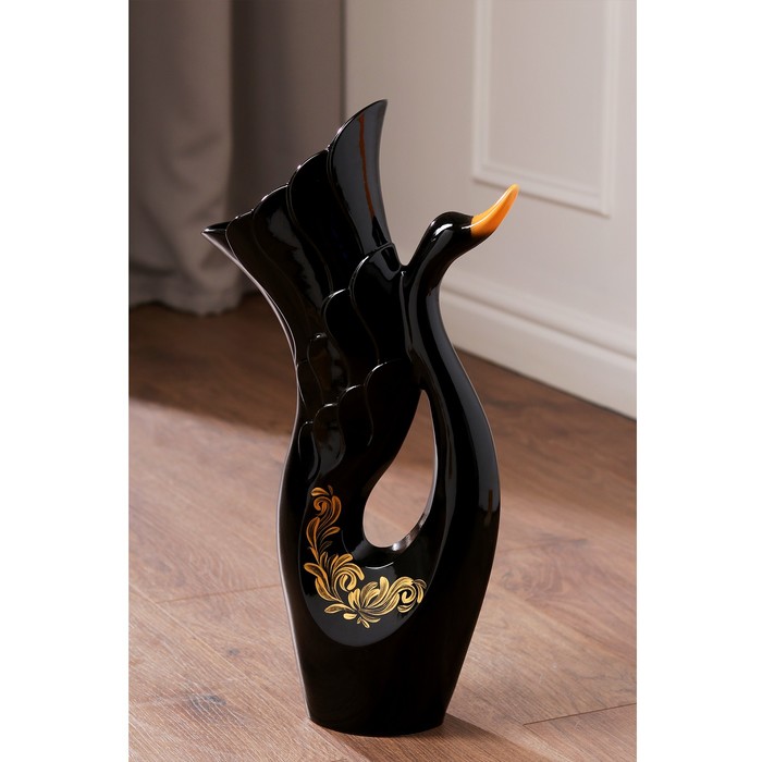 Ваза керамическая "Лебедь", напольная, цветы, черная, 51 см
Ваза керамическая "Лебедь", напольная, цветы, черная, 51 см