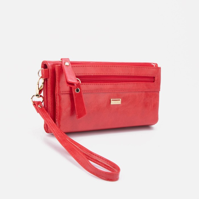 Кошелёк, 2 отдела, на кнопке, цвет красный
Кошелёк, 2 отдела, на кнопке, цвет красный