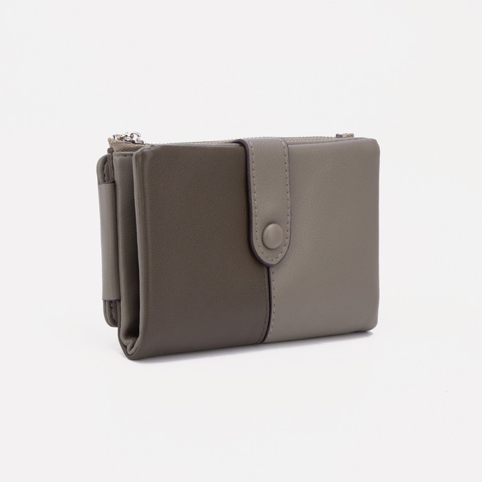 Кошелёк на кнопке, цвет зелёный 
Кошелёк на кнопке, цвет зелёный