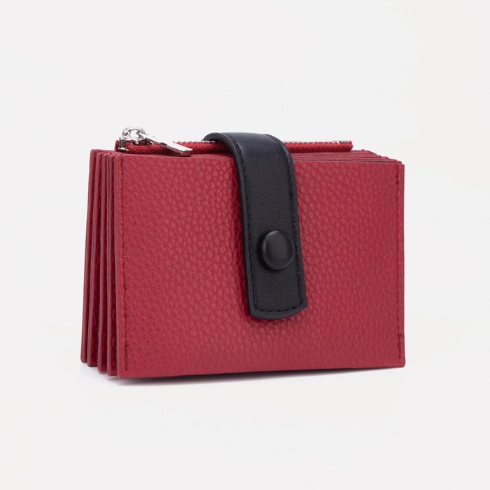Картхолдер, 4 отдела для карт, цвет бордовый
Картхолдер, 4 отдела для карт, цвет бордовый