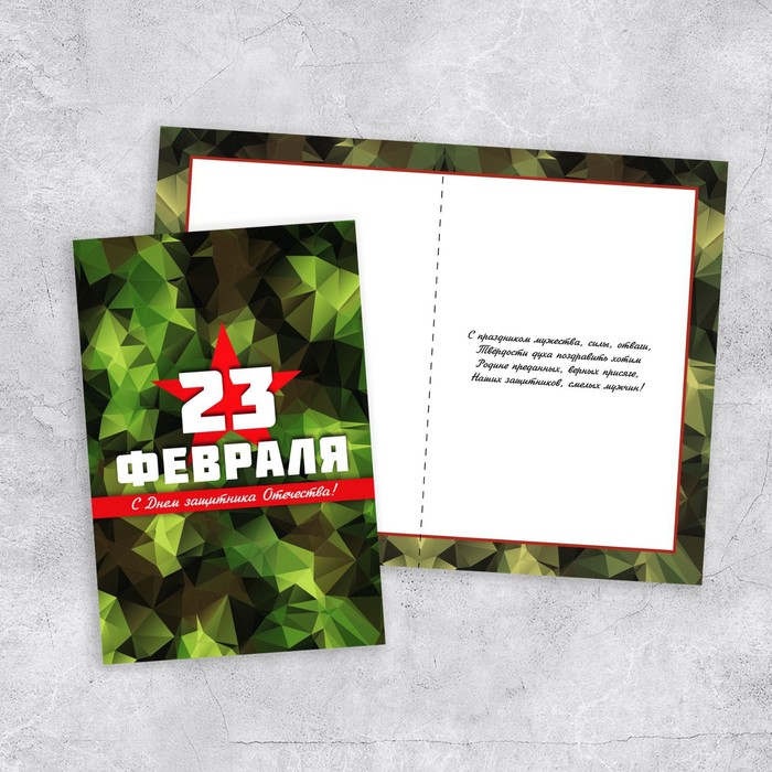 Открытка «С Днем Защитника Отечества!», 12 х 18 см
Открытка «С Днем Защитника Отечества!», 12 х 18 см