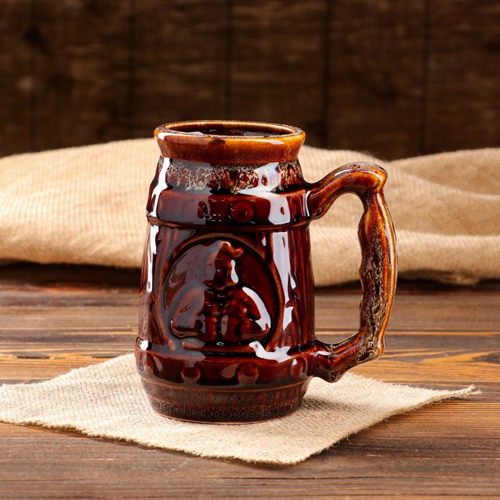 Бокал для пива "Казак", бочка, глазурь, 0.7 л
Бокал для пива "Казак", бочка, глазурь, 0.7 л