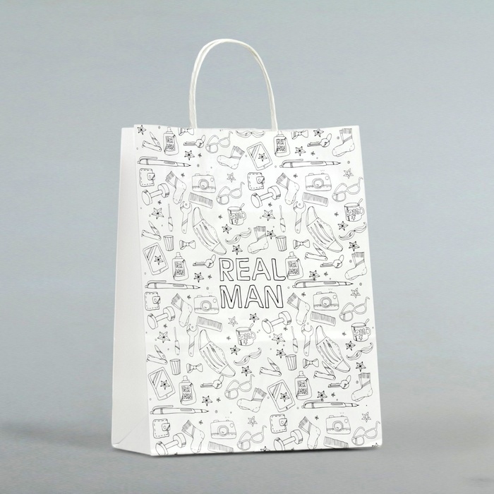 Пакет подарочный "Real Man", 24 х 14 х 30 см
Пакет подарочный "Real Man", 24 х 14 х 30 см