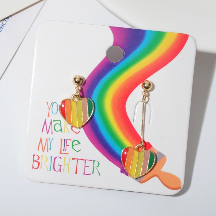 Серьги эмаль "Сердечки" полосатые, цветные в золоте
Серьги эмаль "Сердечки" полосатые, цветные в золоте