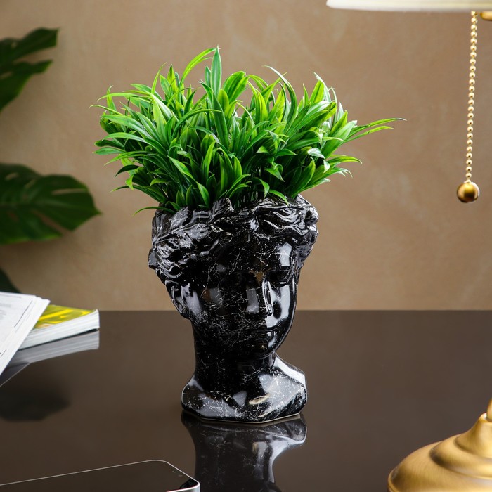 Фигурное кашпо "Афина", чёрный мрамор, 19 см
Фигурное кашпо "Афина", чёрный мрамор, 19 см