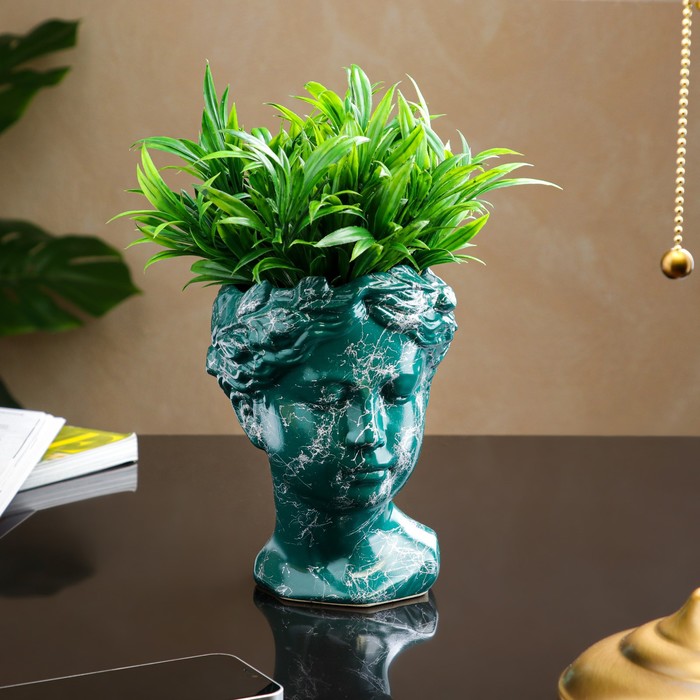 Кашпо "Афина", зелёный мрамор, 19 см, микс
Кашпо "Афина", зелёный мрамор, 19 см, микс