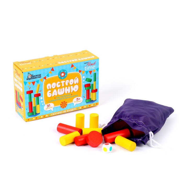 Игра настольная «Построй башню» (для большой компании)
Игра настольная «Построй башню» (для большой компании)
