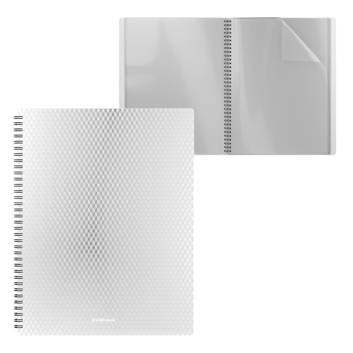 Папка с 20 вкладышами A4, 600 мкм, ErichKrause Diamond Total White, с тиснением, спираль, белая
Папка с 20 вкладышами A4, 600 мкм, ErichKrause Diamond Total White, с тиснением, спираль, белая