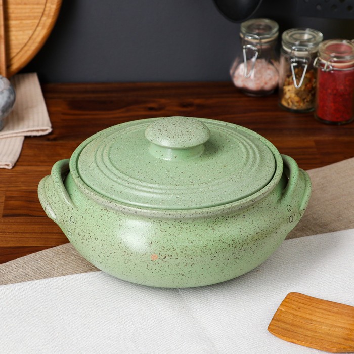 Кашник "Гранит", светло-зелёный, красная глина, 2 л
Кашник "Гранит", светло-зелёный, красная глина, 2 л