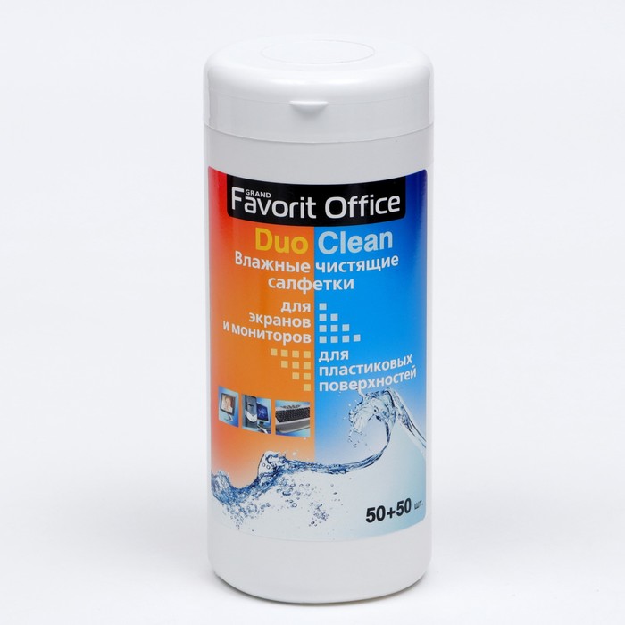 Набор салфеток Favorit Office DUO Clean, для экранов и пластика, 50 влажных/50 сухих
Набор салфеток Favorit Office DUO Clean, для экранов и пластика, 50 влажных/50 сухих