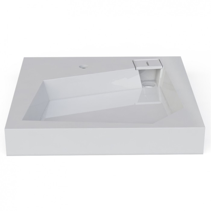 фото Раковина над стиральной машиной altasan quadro 600х600x93 мм, кронштейн, система слива