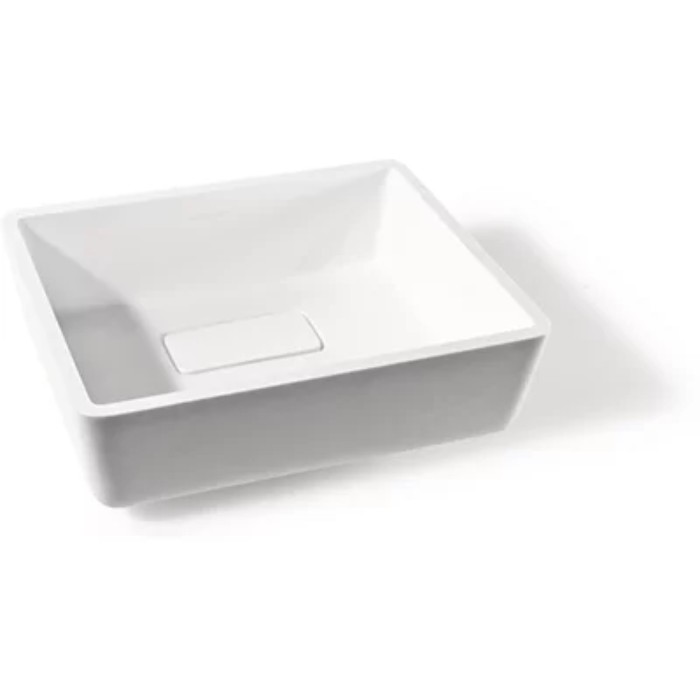 фото Раковина montebianco loreto uno, врезная, прямоугольная, 39 х 32,5 х 15 см, белая матовая