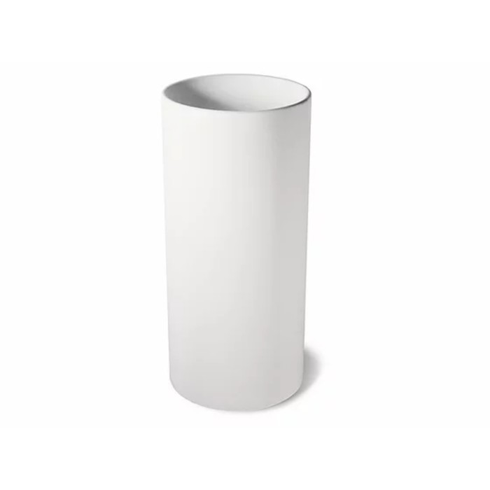 фото Раковина montebianco pisa, круглая, 42,5 х 42,5 х 91 см, белая матовая