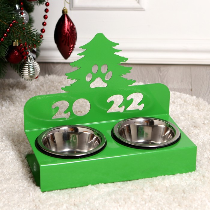 Кормушка напольная металл. д/ животных, золотая "Ёлочка 2022" 180мл 
Кормушка напольная металл. д/ животных, золотая "Ёлочка 2022" 180мл