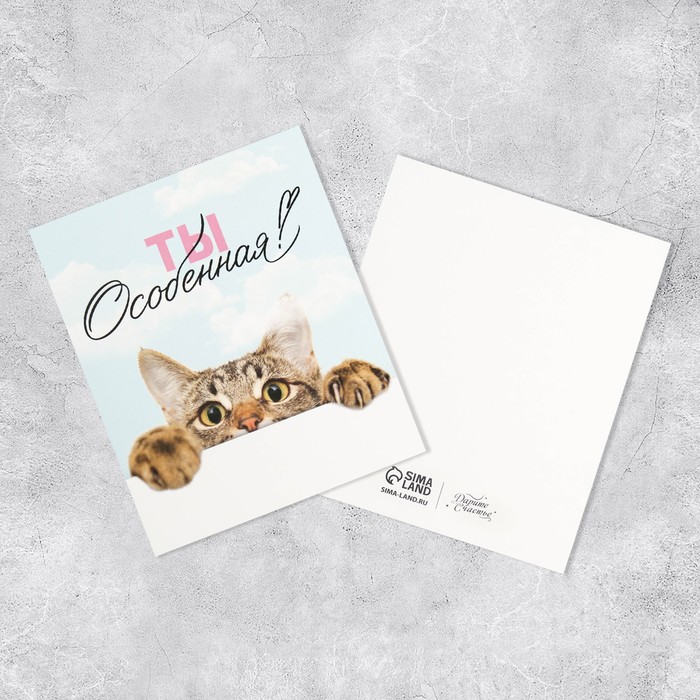 Открытка мини «Ты особенная», кот, 8,8 х 10,7 см
Открытка мини «Ты особенная», кот, 8,8 х 10,7 см
