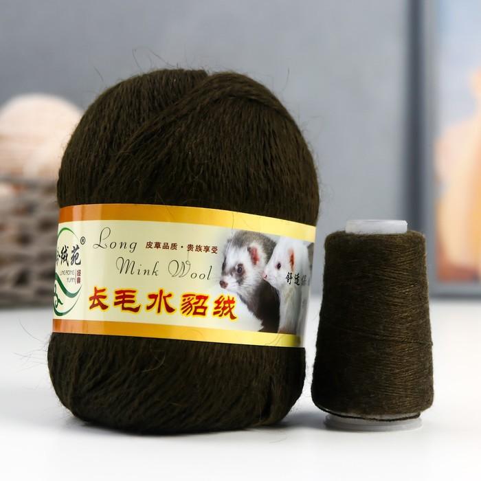 Пряжа Норка длинноворсовая 100% пух норки 50 г/350 м+нитки (24 т. оливковый) 
Пряжа Норка длинноворсовая 100% пух норки 50 г/350 м+нитки (24 т. оливковый)