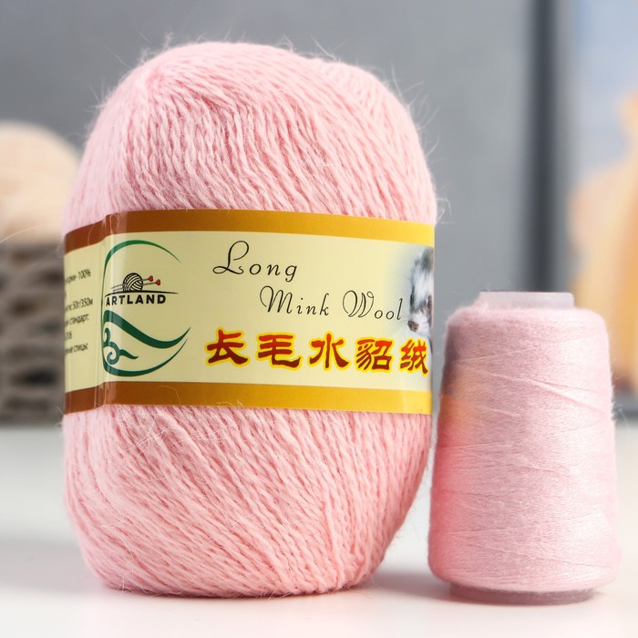 Пряжа Норка длинноворсовая 100% пух норки 50 г/350 м+нитки (35/1 светло-розовый)
Пряжа Норка длинноворсовая 100% пух норки 50 г/350 м+нитки (35/1 светло-розовый)