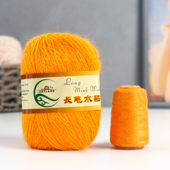 Пряжа Норка длинноворсовая 100% пух норки 50 г/350 м+нитки (43 апельсин)
Пряжа Норка длинноворсовая 100% пух норки 50 г/350 м+нитки (43 апельсин)