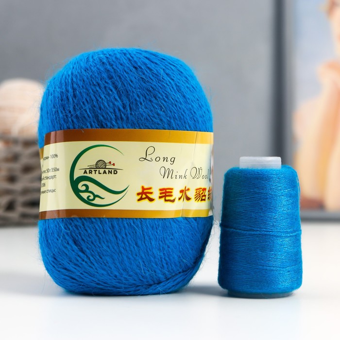 Пряжа Норка длинноворсовая 100% пух норки 50 г/350 м+нитки (40 яр. голубой)
Пряжа Норка длинноворсовая 100% пух норки 50 г/350 м+нитки (40 яр. голубой)