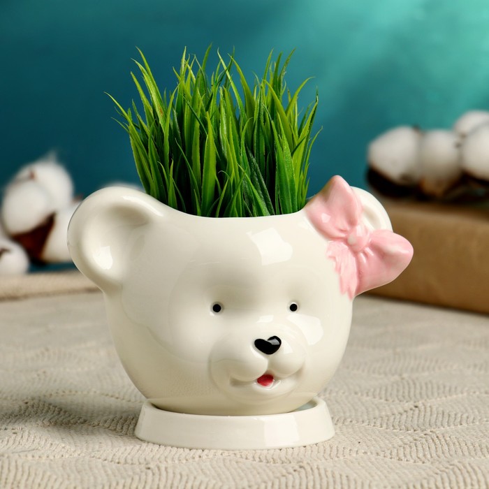 Горшок "Медвежонок с бантиком" 13*9*10см белое
Горшок "Медвежонок с бантиком" 13*9*10см белое