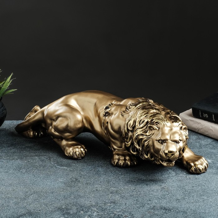 Фигура "Лев ползет" 16х55х15 см, бронза с позолотой
Фигура "Лев ползет" 16х55х15 см, бронза с позолотой