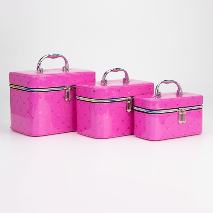 Набор косметичек на молнии, 3 в 1, цвет малиновый
Набор косметичек на молнии, 3 в 1, цвет малиновый