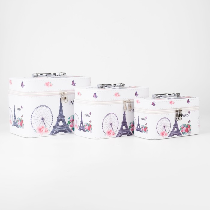 Набор косметичек на молниях, 3 в 1, цвет белый
Набор косметичек на молниях, 3 в 1, цвет белый