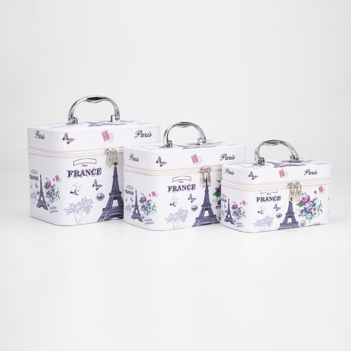 Набор косметичек на молнии, 3 в 1, цвет белый
Набор косметичек на молнии, 3 в 1, цвет белый