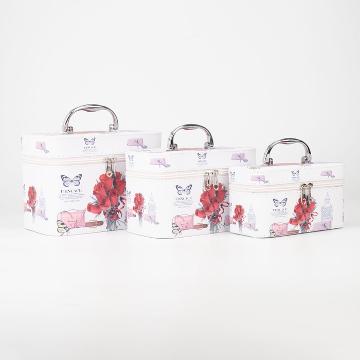 Набор косметичек на молниях, 3 в 1, цвет белый
Набор косметичек на молниях, 3 в 1, цвет белый