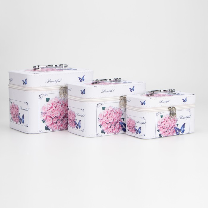 Набор косметичек на молниях, 3 в 1, цвет белый
Набор косметичек на молниях, 3 в 1, цвет белый