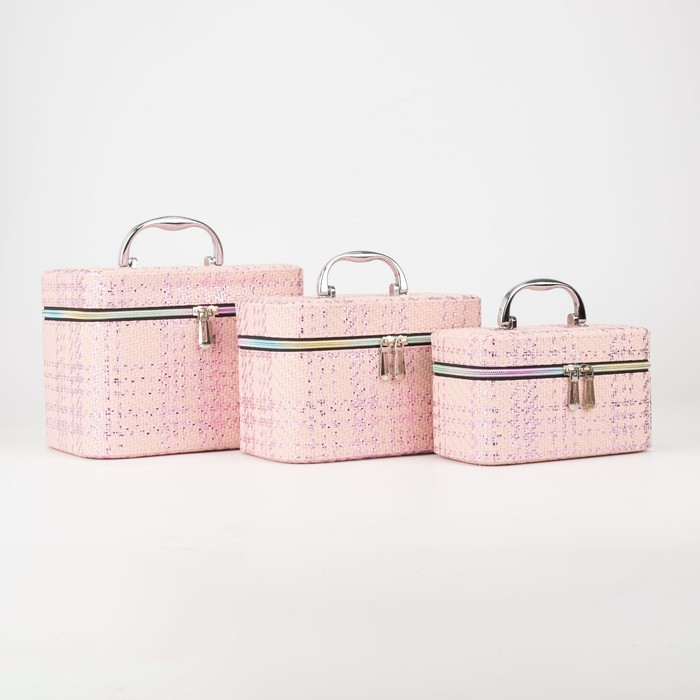 Набор косметичек на молниях, 3 в 1, цвет сиреневый
Набор косметичек на молниях, 3 в 1, цвет сиреневый