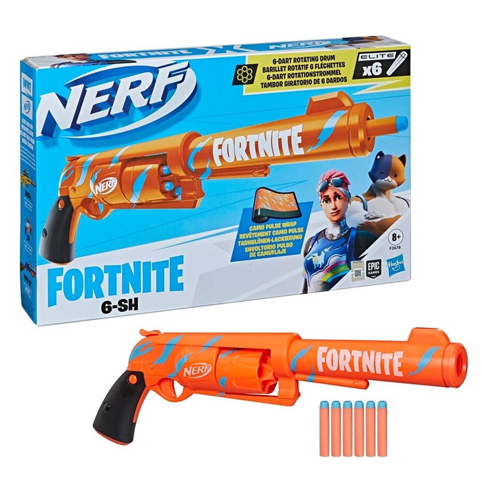 Бластер NERF «Фортнайт 6-SH»
Бластер NERF «Фортнайт 6-SH»