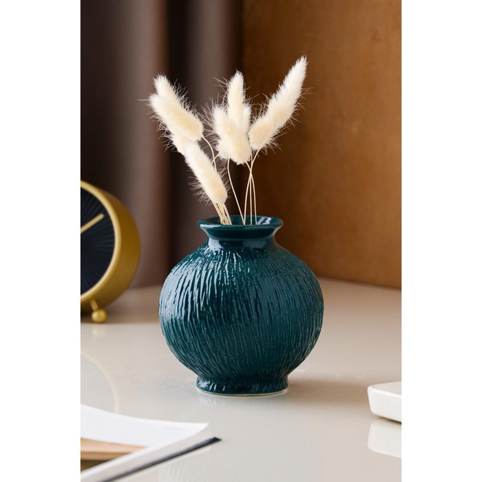 Ваза керамическая "Шарик", настольная, изумруд, 13 см
Ваза керамическая "Шарик", настольная, изумруд, 13 см