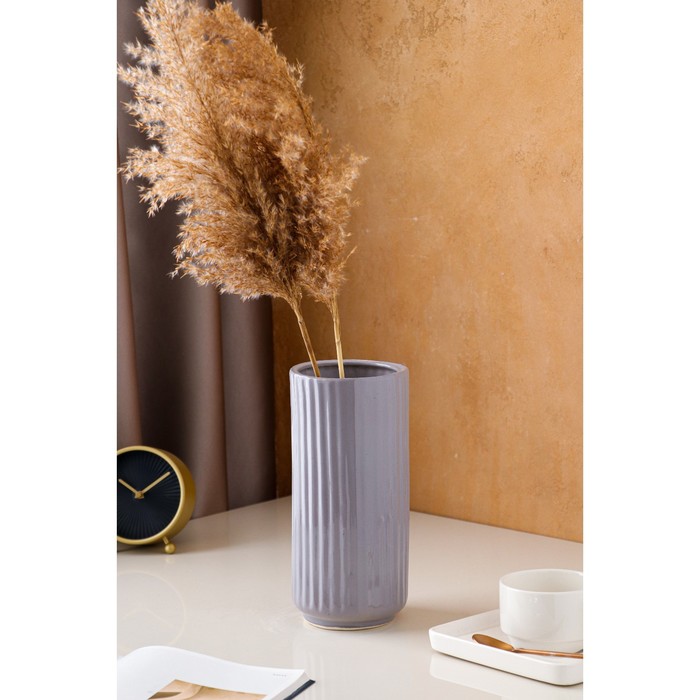 Ваза керамическая "Венза", настольная, серая, 26 см
Ваза керамическая "Венза", настольная, серая, 26 см