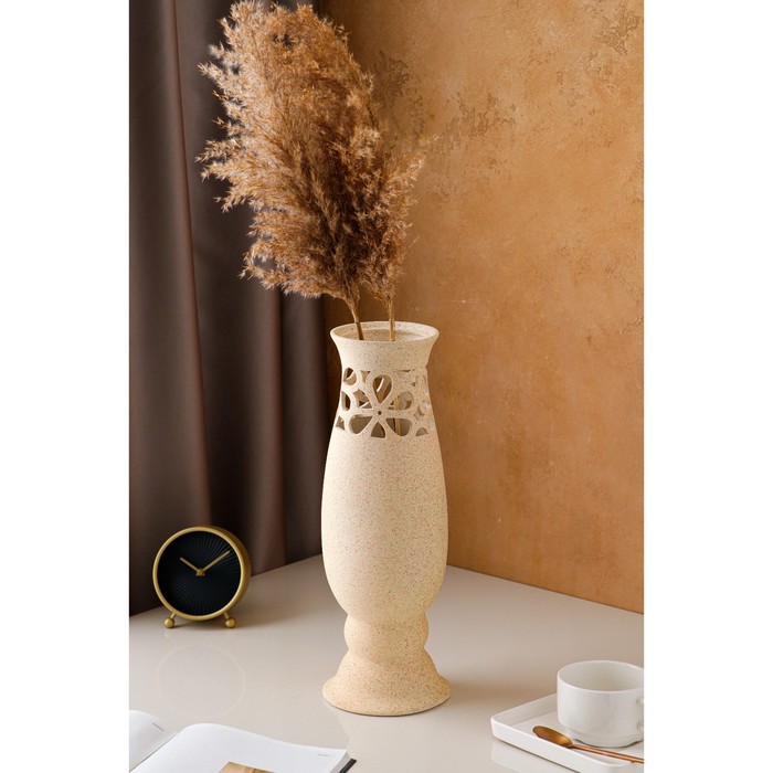 Ваза керамическая "Алекса", настольная, песчанка, сквозная резка, 40 см
Ваза керамическая "Алекса", настольная, песчанка, сквозная резка, 40 см