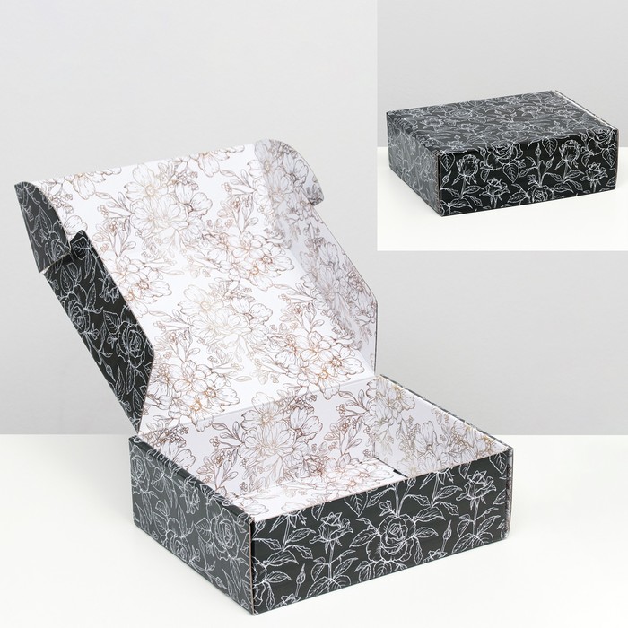 Подарочная коробка двусторонняя "Цветы" 27 х 21 х 9 см 
Подарочная коробка двусторонняя "Цветы" 27 х 21 х 9 см
