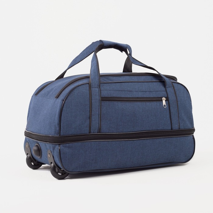 Сумка дорожная на колёсах, отдел на молнии, с увеличением, наружный карман, цвет синий
Сумка дорожная на колёсах, отдел на молнии, с увеличением, наружный карман, цвет синий