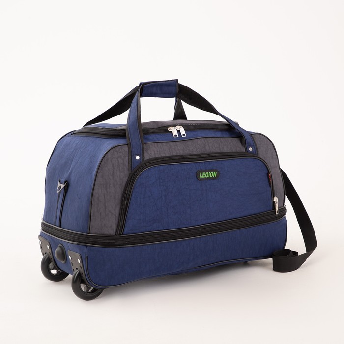 Сумка дорожная на колёсах, отдел на молнии, с увеличением, наружный карман, цвет синий/серый
Сумка дорожная на колёсах, отдел на молнии, с увеличением, наружный карман, цвет синий/серый