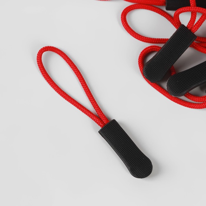 Пуллер для молнии, 2,5 см, 6 × 0,8 см, 10 шт, цвет чёрный/красный
Пуллер для молнии, 2,5 см, 6 × 0,8 см, 10 шт, цвет чёрный/красный