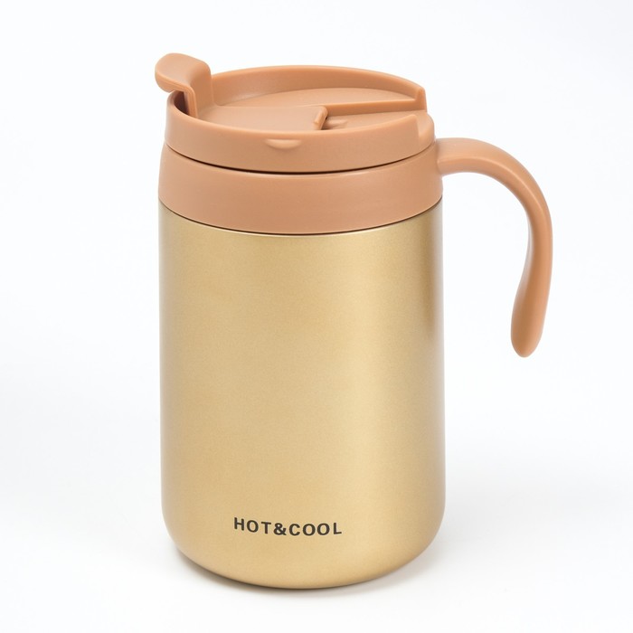 Термокружка 450 мл, сохраняет тепло 12 часов 13х16 см, золото 
Термокружка 450 мл, сохраняет тепло 12 часов 13х16 см, золото