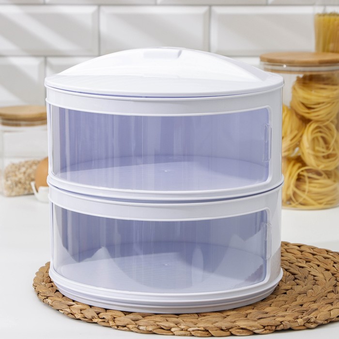 Контейнер пластиковый «Лилия», 2 яруса, 24,5×24 см
Контейнер пластиковый «Лилия», 2 яруса, 24,5×24 см