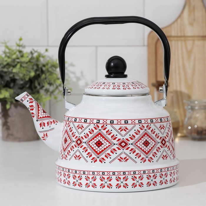 Чайник «Скандинавия», 2,5 л, 24×18×23,5 см, индукция, цвет белый 
Чайник «Скандинавия», 2,5 л, 24×18×23,5 см, индукция, цвет белый